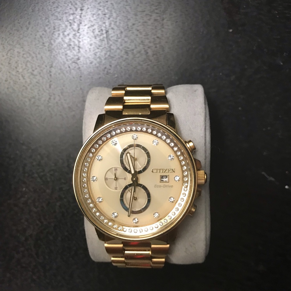 Citizen gold watch w/ diamonds